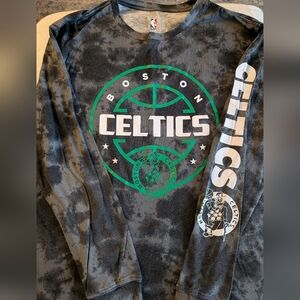 NBA Men's Boston Celtics Tie-Dye Long Sleeve Shirt, Size Large